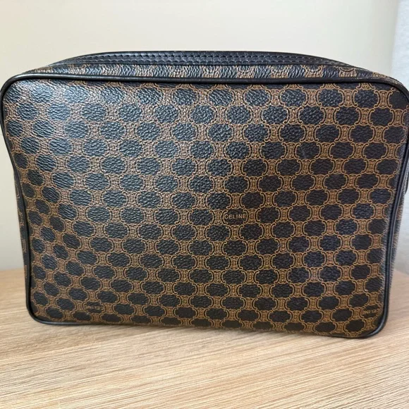 Celine Black and Brown Toiletry Bag - Picture 3 of 10